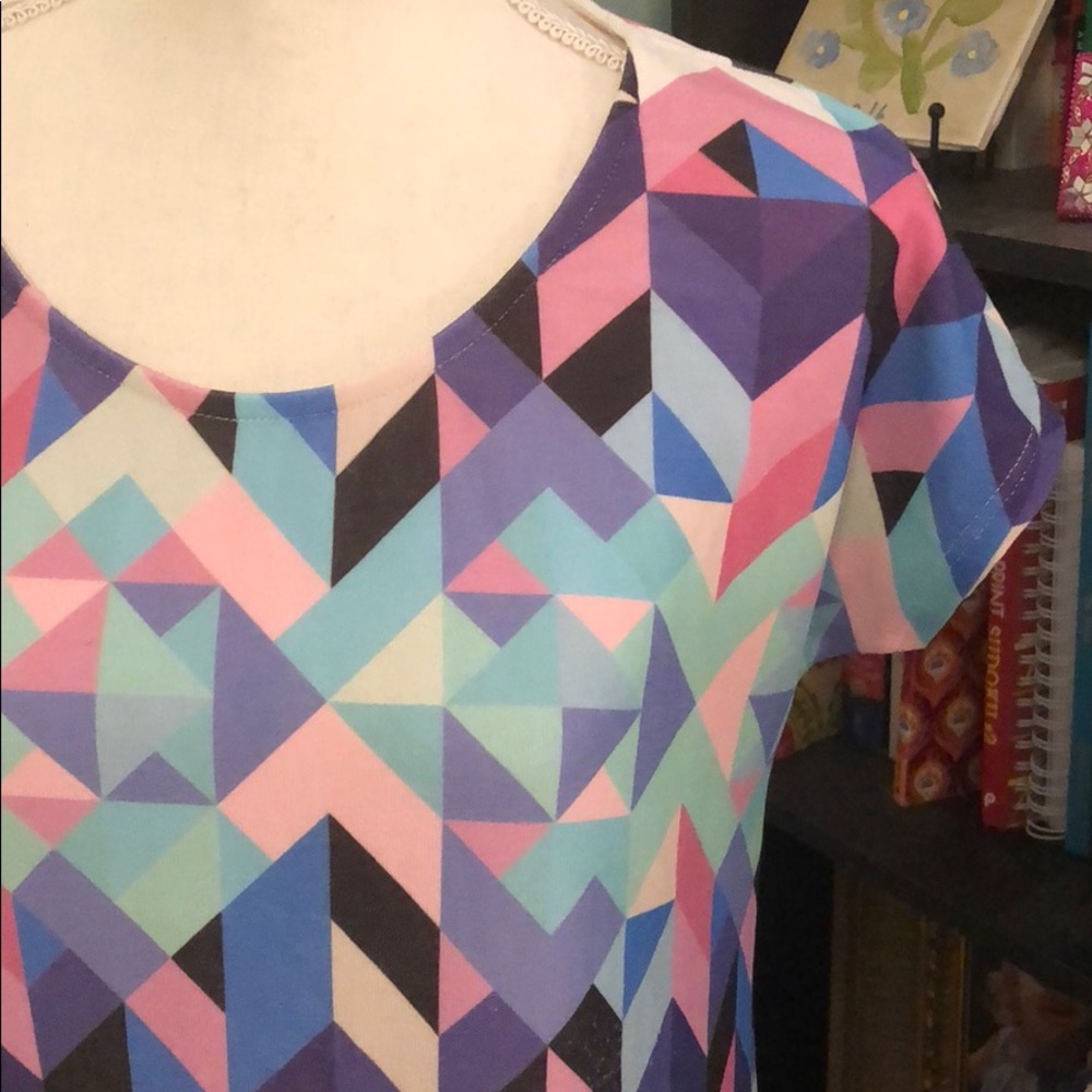 Coco & Main Euc Asymmetrical Patterned Dress/Tunic - image 2